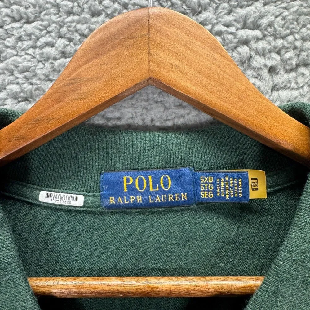Polo Ralph Lauren Short Sleeve Mens 5XB Green Red Pony Polo Shirt